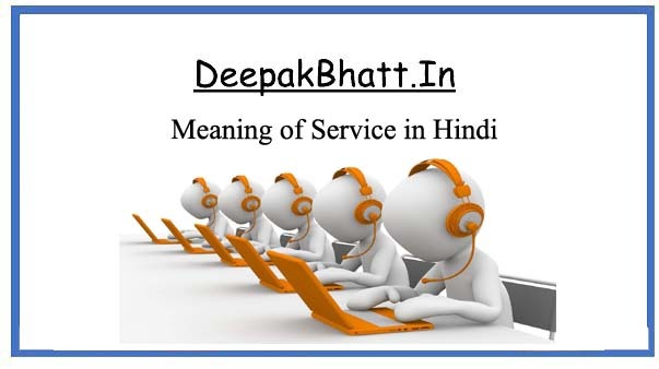 Meaning of Service in Hindi Features & Classification