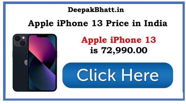 Apple iPhone 13 Price in India