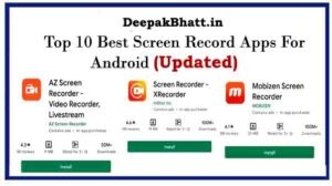 Top 10 Best Screen Record Apps For Android