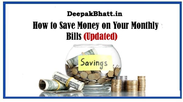 How to Save Money on Your Monthly Bills