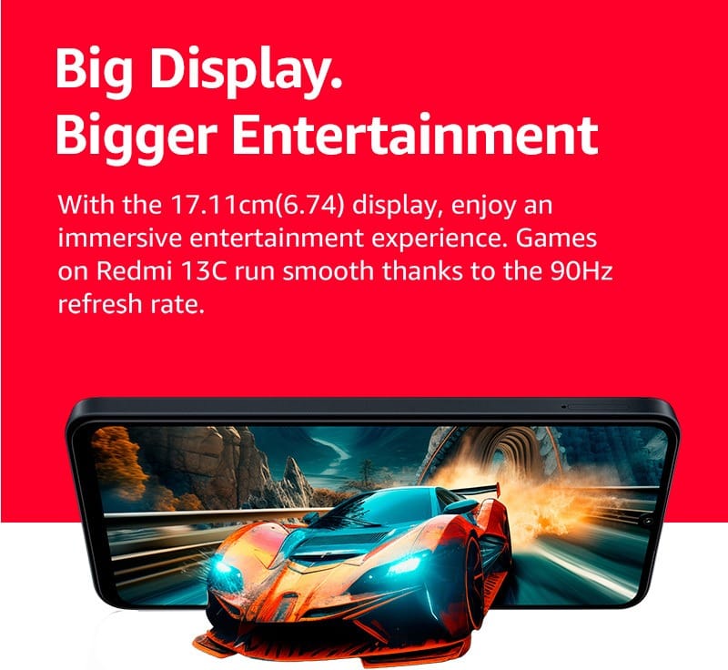 redmi 13c big display