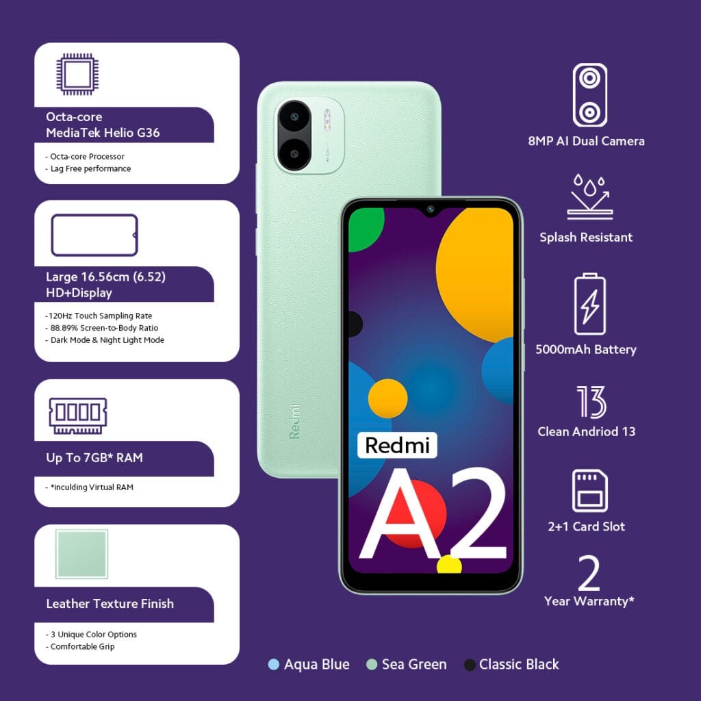 redmi a2 price